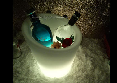 China Cheers Colorful Light Up Champagne Bucket PE Plastic With Portable Handle supplier