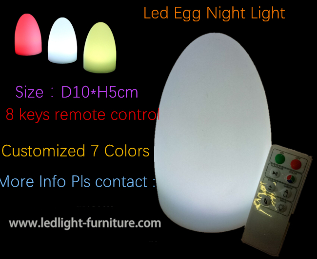 Customized LED Decorative Table Lamps , Changeable Colour Changing Egg Light 